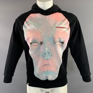 CHARLES JEFFREY LOVERBOY SS21 Size M Black Pink Blue Graphic Cotton Sweatshirt